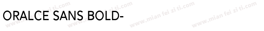 oralce sans bold字体转换